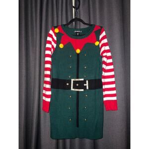 Ugly Christmas Sweater Dress Xmas Size Medium
